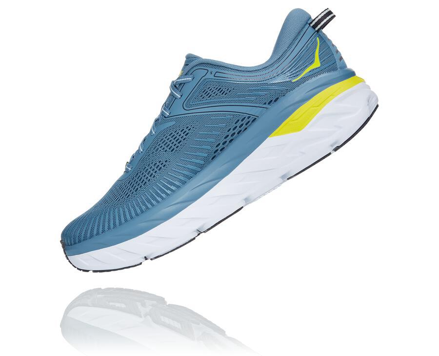 Zapatillas Running Hoka One One Hombre - Bondi 7 - Azules - DXJ426735